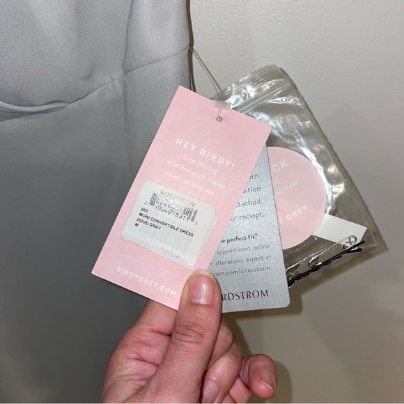 NWT Birdy Gray Mona Convertible Gown in Dove Gray Medium - Picture 4 of 6